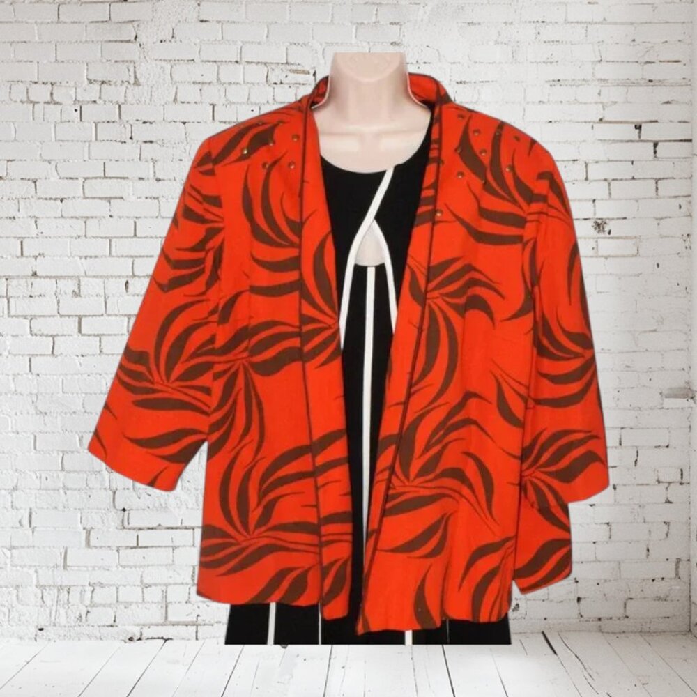 EUC Ivy Chic Grommeted Blazer Plus Size ESZ 3X